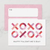 Hugs + Kisses Klassenzimmer Valentine - Blush Einladung (Vorne/Hinten)