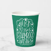 Hugs, Kisses & Kleeblatt wünscht St. Patrick's Day Pappbecher (Vorderseite)