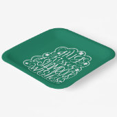 Hugs, Kisses & Kleeblatt wünscht St. Patrick's Day Pappteller (Gewinkelt)