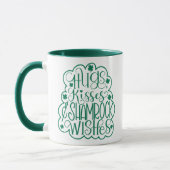 Hugs, Kisses & Kleeblatt wünscht St. Patrick's Day Tasse (Links)