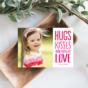 Hugs Kisses Liebe Valentine's Day Foto Cards Feiertagskarte