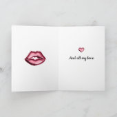 Hugs Kisses Lips Karte (Innenseite)