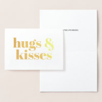 Hugs & Kisses moderner, kühner Typografie-Brauch