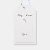 Hugs & Kisses Niedlich Raccoon Blows Kisses Birthd Geschenkanhänger (Rückseite)