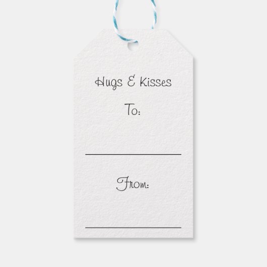 Hugs Kisses Niedlich Raccoon Blows Kisses Weihnach Geschenkanhänger (Rückseite)