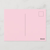 Hugs & Kisses rosa, moderne, fette Typografie Postkarte (Rückseite)