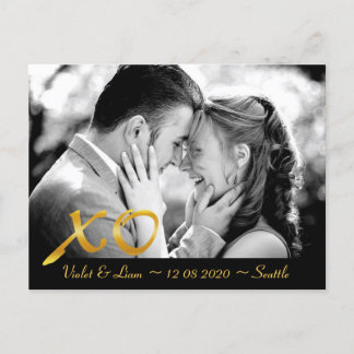Hugs & Kisses Save the Date Ankündigungspostkarte