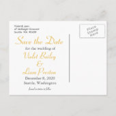 Hugs & Kisses Save the Date Ankündigungspostkarte (Rückseite)