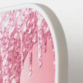 HUGS & KISSES VALENTINE PINK GLITZER TROPFEN CUSTO PICKLEBALL SCHLÄGER (Linke Seite)