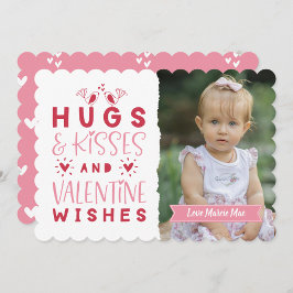 Hugs & Kisses & Valentine's Wish Feiertagskarte