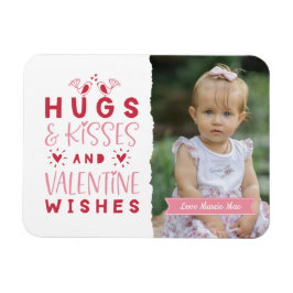 Hugs & Kisses & Valentine's Wish Magnet