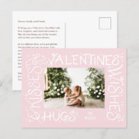 "Hugs & Kisses & Valentinische Wünsche" Hand gesch