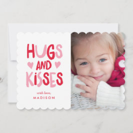 Hugs & Kisses | Valentinstag - Fotokarte Feiertagskarte