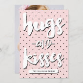 Hugs & Kisses | Valentinstag - Fotokarte Feiertagskarte (Vorne/Hinten)