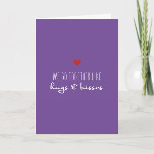 Hugs & Kisses Valentinstag Liebe zum Jahrestag Feiertagskarte
