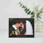 Hugs & Kisses Vielen Dank Postkarte (Stehend Vorderseite)