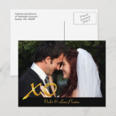 Hugs & Kisses Vielen Dank Postkarte (Vorne/Hinten)