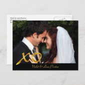 Hugs & Kisses Vielen Dank Postkarte (Vorne/Hinten)