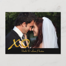 Hugs & Kisses Vielen Dank Postkarte