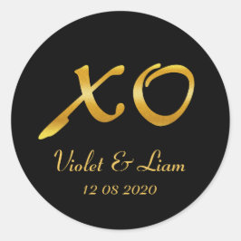 Hugs & Kisses Wedding Sticker