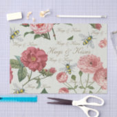 Hugs & Kisses Wilde Blüten und Honigbienen Seidenpapier (Handwerk)