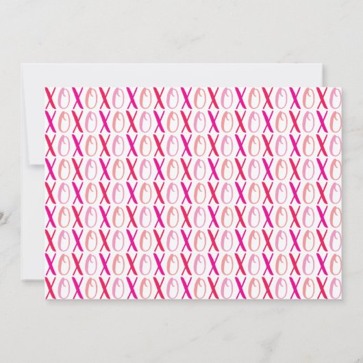 Hugs & Kisses (XOXO) 3 Foto Geburtsankündigung Ankündigung (Rückseite)