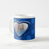 Hugs & Kisses XOXO Anpassbare Herz-Foto-Tasse Kaffeetasse (Vorderseite Links)