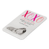 Hugs & Kisses (XOXO) Foto Geburtsankündigung Magnet (Linke Seite)