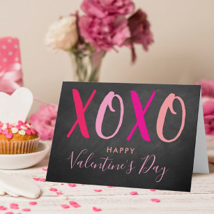 Hugs & Kisses (XOXO) Moderner Valentinstag Feiertagskarte