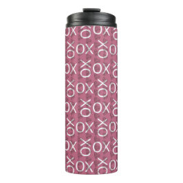 Hugs Kisses XOXO Pink Valentinstag Thermosbecher