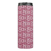 Hugs Kisses XOXO Pink Valentinstag Thermosbecher (Rückseite)
