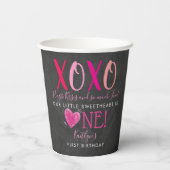 Hugs & Kisses (XOXO) Valentinstag 1. Geburtstag Pappbecher