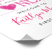 Hugs & Kisses (XOXO) Valentinstag 1. Geburtstag Poster (Ecke)