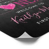 Hugs & Kisses (XOXO) Valentinstag 1. Geburtstag Poster (Ecke)