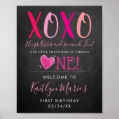 Hugs & Kisses (XOXO) Valentinstag 1. Geburtstag Poster (Vorne)