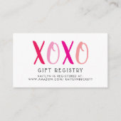 Hugs & Kisses (XOXO) Valentinstag Brautparty Begleitkarte (Vorderseite)