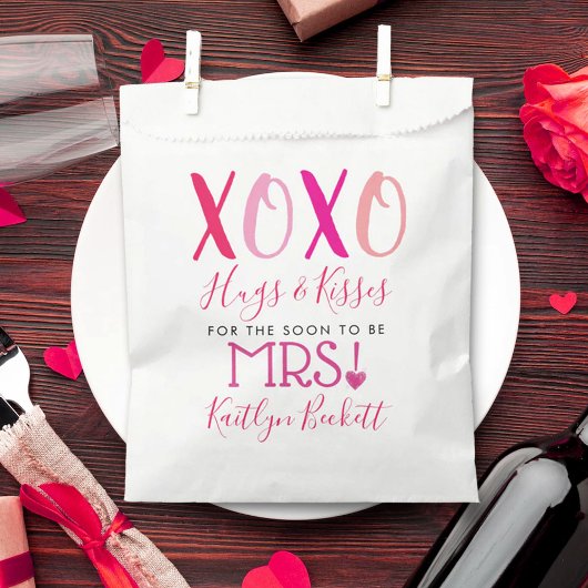 Hugs & Kisses (XOXO) Valentinstag Brautparty Geschenktütchen