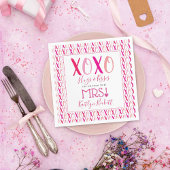 Hugs & Kisses (XOXO) Valentinstag Brautparty Serviette