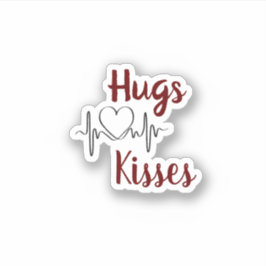 Hugs & Küsse mit Valentiner Sticker