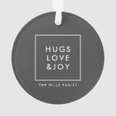 Hugs Liebe und Freude | Stilvolles Trendy Christma Ornament (Rückseite)