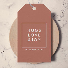 Hugs Liebe und Freude | Terracotta Burnt Orange Mo Geschenkanhänger