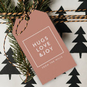 Hugs Liebe und Freude | Terracotta Burnt Orange Mo Geschenkanhänger