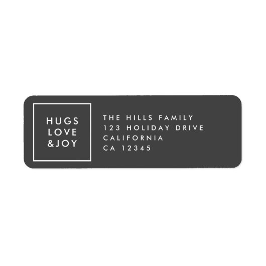 Hugs Liebe und Joy Stylish Weihnachtskohle Grau (Vorne)