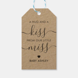 Hugs und Kiss von unserer kleinen Miss, Babydusche Geschenkanhänger