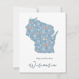 Hugs und Kisses aus Wisconsin Feiertagskarte