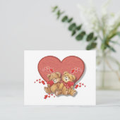 Hugs und Kisses Bears Postkarte (Stehend Vorderseite)