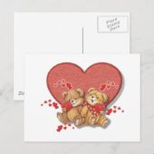 Hugs und Kisses Bears Postkarte (Vorne/Hinten)