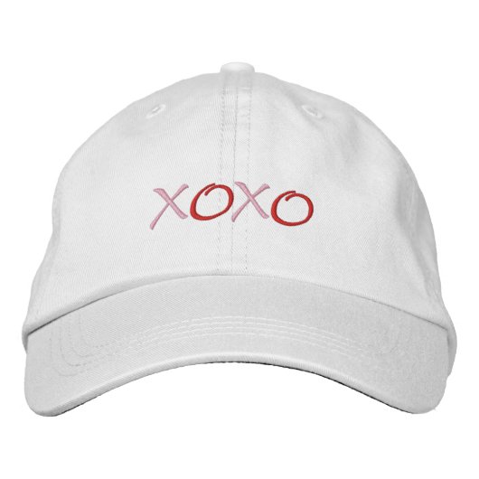 Hugs und Kisses Bestickte Kappe (Vorderseite)