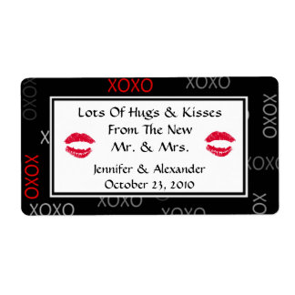 Hugs und Kisses Black Red Gastgeschenk Hochzeit La