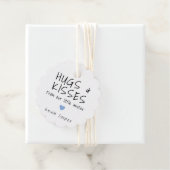 Hugs und Kisses Blue Heart Niedlich Boy Baby Showe Geschenkanhänger (Beispiel)